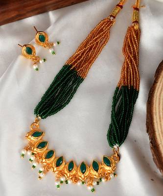 Gold Plated Artificial Necklace Necklace Set 4
