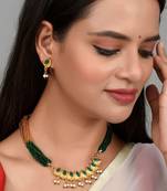 Gold Plated Artificial Necklace Necklace Set