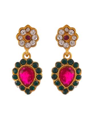 Gold Plated American Diamond Ethnic Necklace Set 3