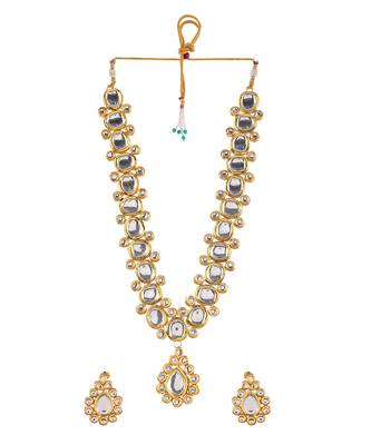 Gold Plated Heavy Kundan Necklace Set 3
