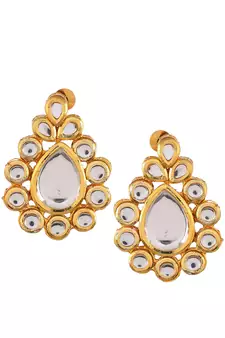 Gold Plated Heavy Kundan Necklace Set