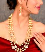 Gold Plated Multi Layered Long Necklace Set