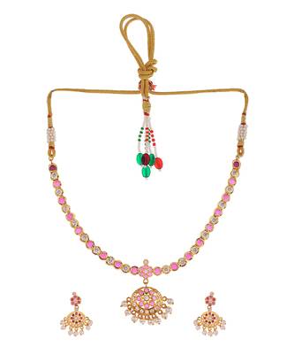 Gold Plated Pendant Necklace Set 3