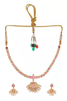Gold Plated Pendant Necklace Set