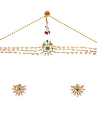 Gold Plated Pearl Kundan Choker Set 3