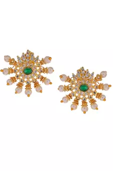 Gold Plated Pearl Kundan Choker Set