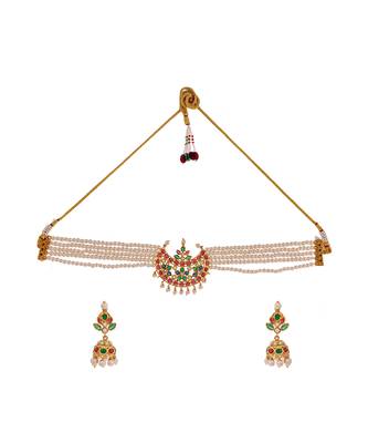 Gold Plated And Brooch Choker Set 2
