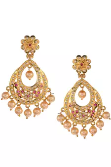 Gold Plated American Diamond Studded Necklace Set