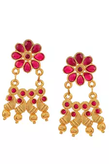 Gold Plated Handcrafted Floral Necklace Set