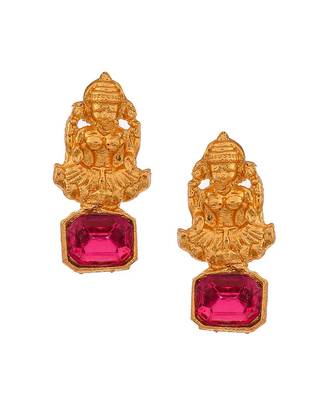 Gold Plated Laxmi Temple Necklace Set 3