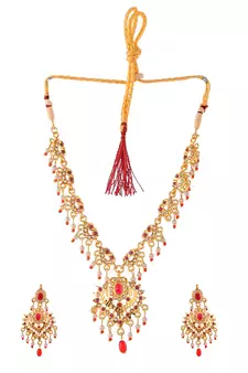 Gold Plated Ethnic Necklace Set