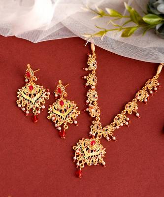 Gold Plated Ethnic Necklace Set 4