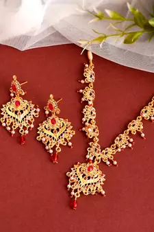 Gold Plated Ethnic Necklace Set