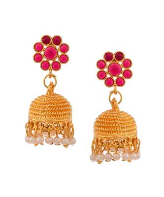 Gold Plated Ethnic Pearl Necklace Set 3