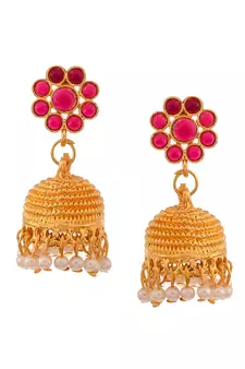 Gold Plated Ethnic Pearl Necklace Set