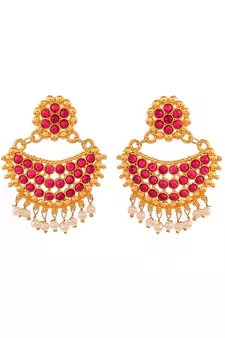 Gold Plated Heavy Bridal Necklace Set With Maang Tikka