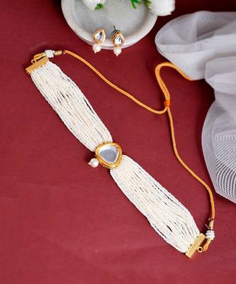 Gold Plated Kundan Choker Set 4