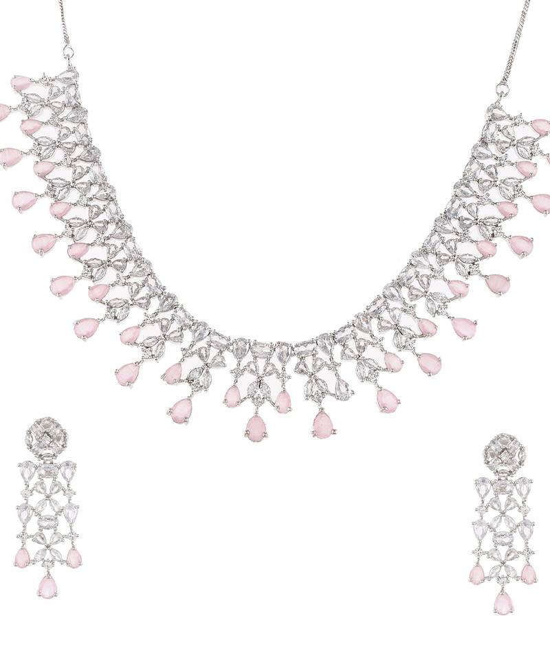 American Diamond Necklace Flipkart Stone Jewellery Set Premium