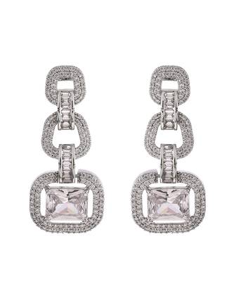 American Diamond Silver Plated Necklace Set 4