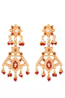 Gold Plated Ethnic Traditional Necklace Set With Maang Tikka