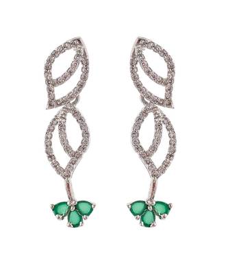 Silver Plated American Diamond Classy Necklace Set 4