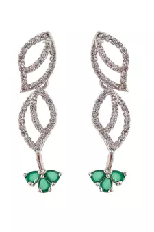 Silver Plated American Diamond Classy Necklace Set