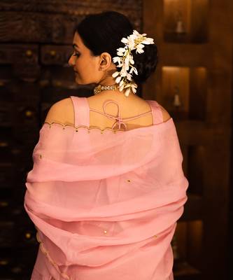Baby Pink Georgette Sharara Set 6