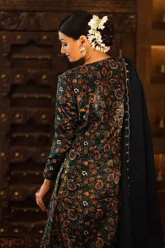 Emerald Green Viscose Kurta Set