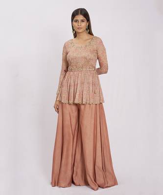 Bronze Viscose Palazzo Set 4