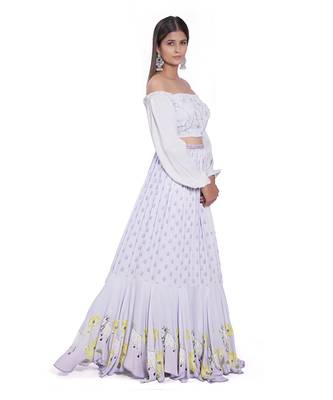 Lilac Kadakara Printed Skirt Set 5
