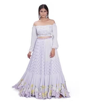 Lilac Kadakara Printed Skirt Set 6