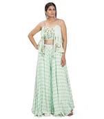 Mint Green Printed Palazzo Pant Set