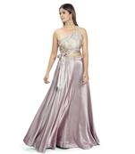 Purple Viscose Lehenga Set