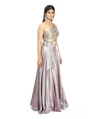 Purple Viscose Lehenga Set 3