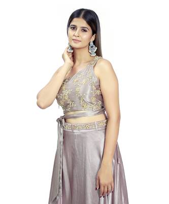 Purple Viscose Lehenga Set 4