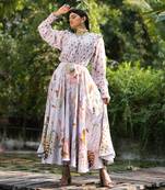 Purple Viscose Skirt Set