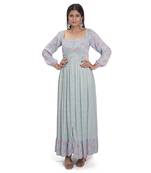 Powder Blue Embroidered Dress