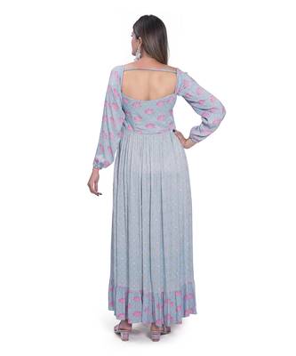 Powder Blue Embroidered Dress 2