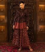 Wine Viscose Skirt Dresse