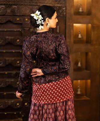 Wine Viscose Skirt Dresse 5