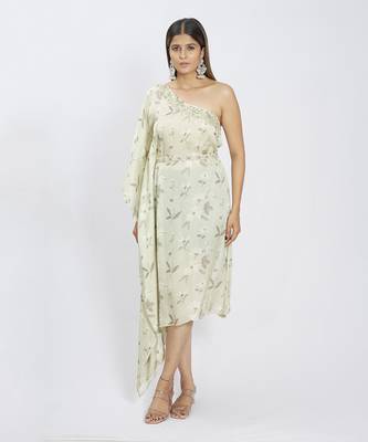 Olive Green Viscose Kaftan 1