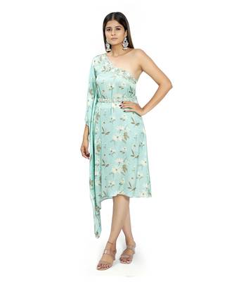 Sky Blue Viscose Kaftan 1