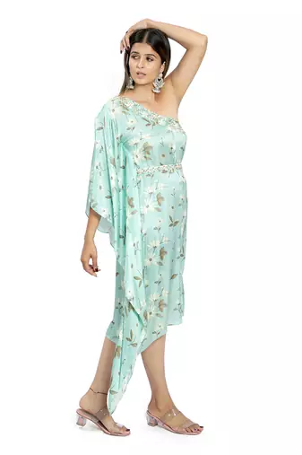 Sky Blue Viscose Kaftan