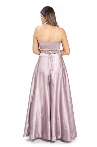 Purple Viscose Sharara Set