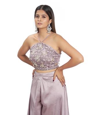 Purple Viscose Sharara Set 4