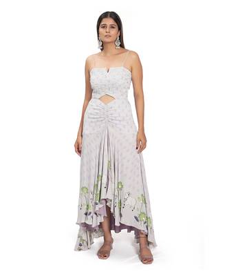 Purple Viscose Gown 1