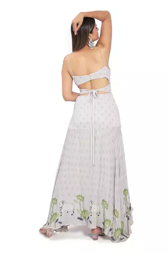 Purple Viscose Gown
