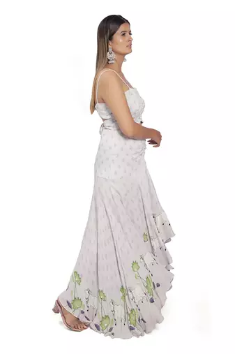 Purple Viscose Gown
