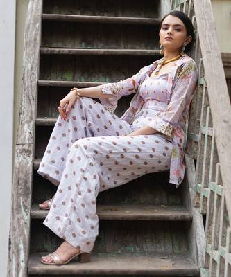 Purple Viscose Palazzo Set 6