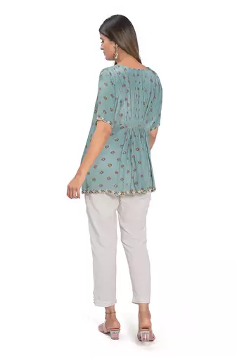 Sky Blue Viscose Tunic